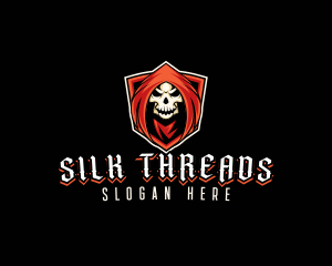 Evil Skull Shield logo design