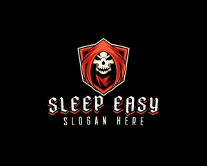 Evil Skull Shield logo design