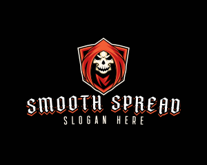 Evil Skull Shield logo design