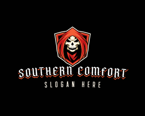 Evil Skull Shield logo design