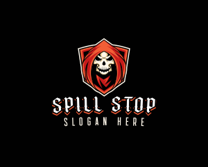 Evil Skull Shield logo design