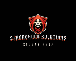 Evil Skull Shield logo design