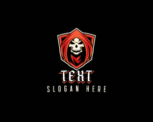 Evil Skull Shield logo design