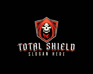 Evil Skull Shield logo design