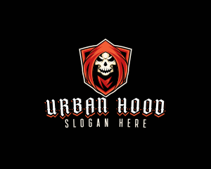 Hood - Evil Skull Shield logo design