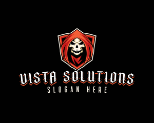 Evil Skull Shield logo design