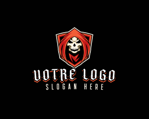 Clan - Evil Skull Shield logo design