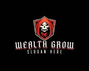 Evil Skull Shield logo design