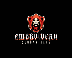 Evil Skull Shield logo design