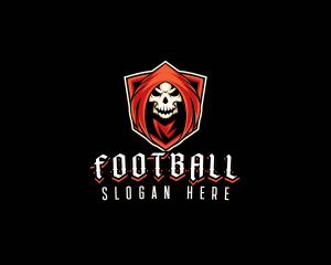 Shield - Evil Skull Shield logo design