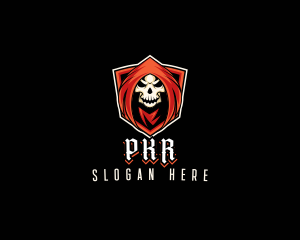 Evil Skull Shield logo design