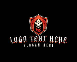 Esport - Evil Skull Shield logo design