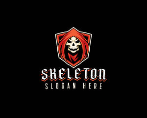 Evil Skull Shield logo design
