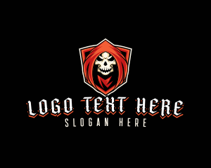 Evil Skull Shield Logo