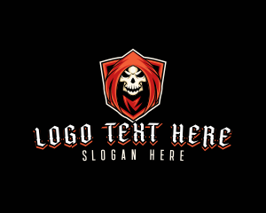 Evil Skull Shield Logo
