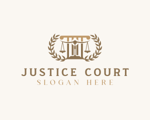 Court - Judiciary Court Law logo design