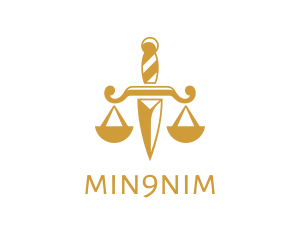Dagger Law Scale logo design
