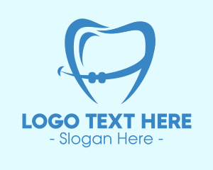 Braces - Orthodontist Dental Tooth Braces logo design