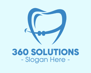 Orthodontist Dental Tooth Braces logo design