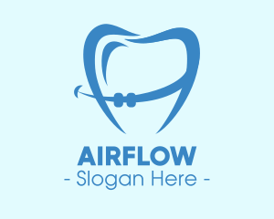 Orthodontist Dental Tooth Braces logo design