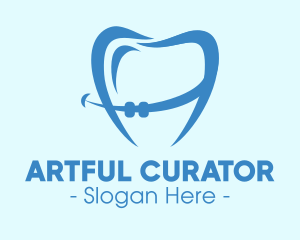 Orthodontist Dental Tooth Braces logo design