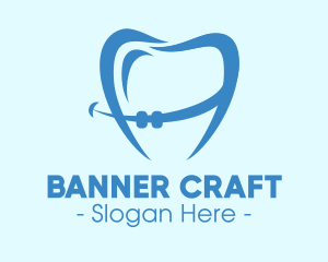 Orthodontist Dental Tooth Braces logo design