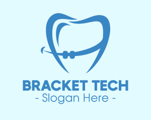 Bracket - Orthodontist Dental Tooth Braces logo design