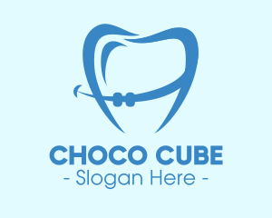 Orthodontist Dental Tooth Braces logo design