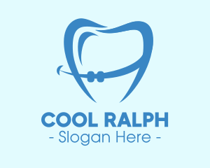 Orthodontist Dental Tooth Braces logo design