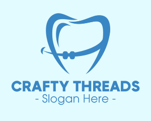 Orthodontist Dental Tooth Braces logo design