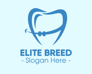 Orthodontist Dental Tooth Braces logo design