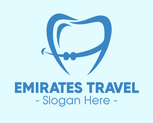 Orthodontist Dental Tooth Braces logo design