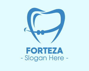 Orthodontist Dental Tooth Braces logo design