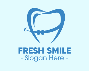 Orthodontist Dental Tooth Braces logo design