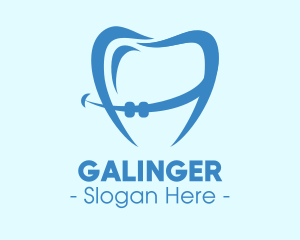 Orthodontist Dental Tooth Braces logo design