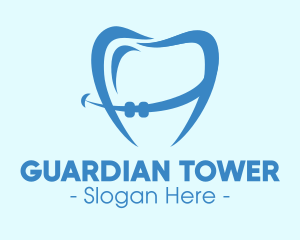 Orthodontist Dental Tooth Braces logo design