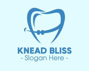 Orthodontist Dental Tooth Braces logo design