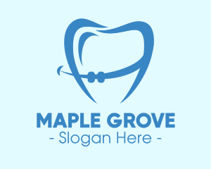 Orthodontist Dental Tooth Braces logo design