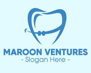 Orthodontist Dental Tooth Braces logo design