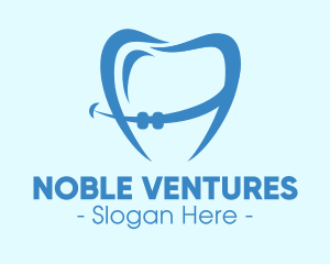 Orthodontist Dental Tooth Braces logo design