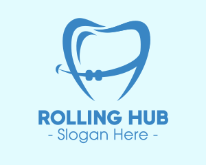 Orthodontist Dental Tooth Braces logo design