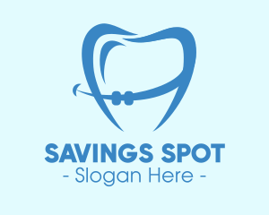 Orthodontist Dental Tooth Braces logo design