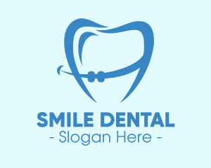 Teeth - Orthodontist Dental Tooth Braces logo design