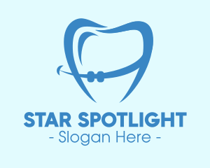 Orthodontist Dental Tooth Braces logo design