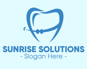 Orthodontist Dental Tooth Braces logo design