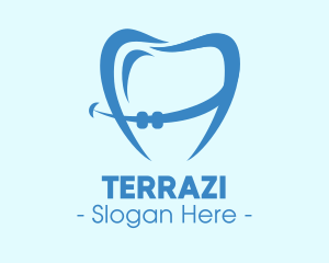 Orthodontist Dental Tooth Braces logo design