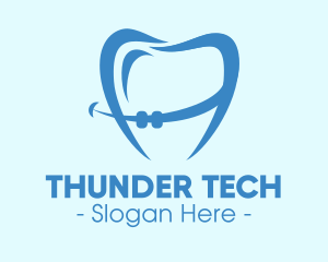 Orthodontist Dental Tooth Braces logo design