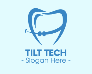 Orthodontist Dental Tooth Braces logo design