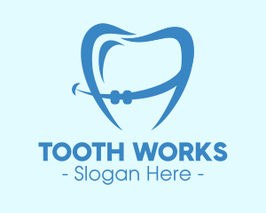 Tooth - Orthodontist Dental Tooth Braces logo design