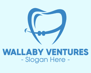 Orthodontist Dental Tooth Braces logo design